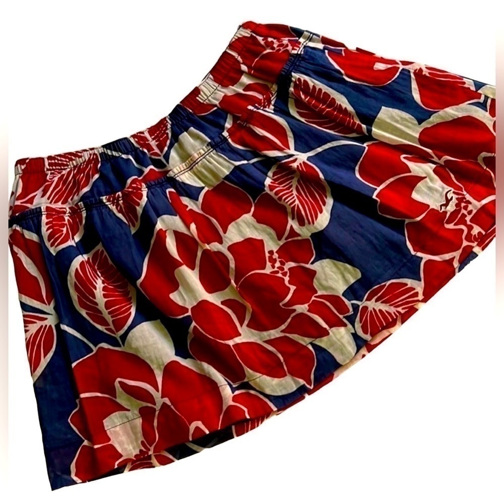 HOLLISTER Crimson/ Blue/ Cream lined skirt, size Medium, GUC.